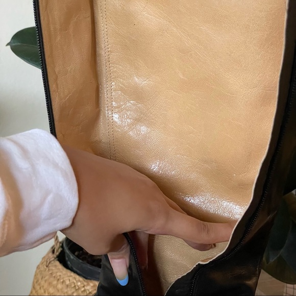 VINTAGE Ferragamo knee high black leather boots - size 9.5/10 - Picture 13 of 17